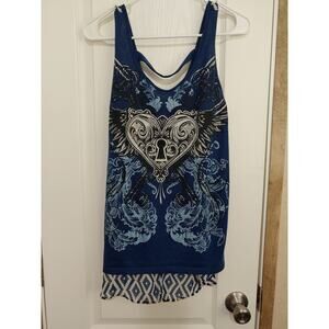 Womens Hybrid hi-lo Tank sz L